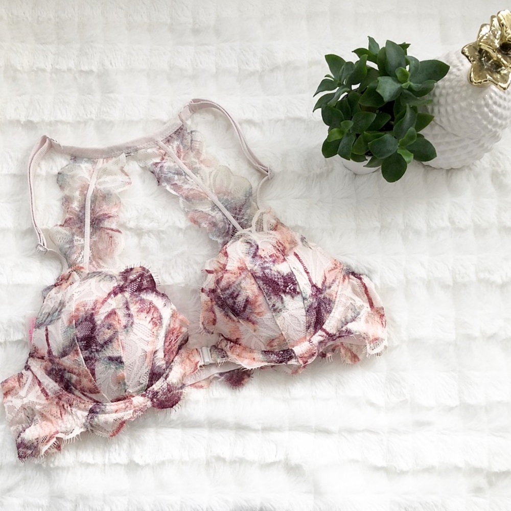 Victoria’s Secret PINK Floral Lace Push Up Bra